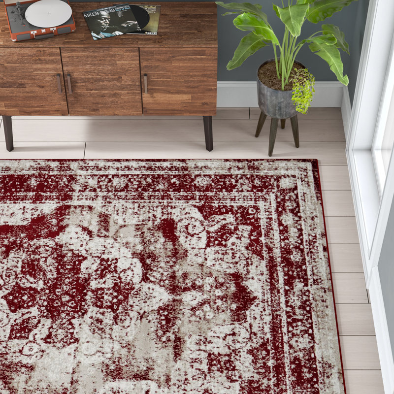 Mistana™ Brandt Oriental Burgundy Area Rug & Reviews Wayfair